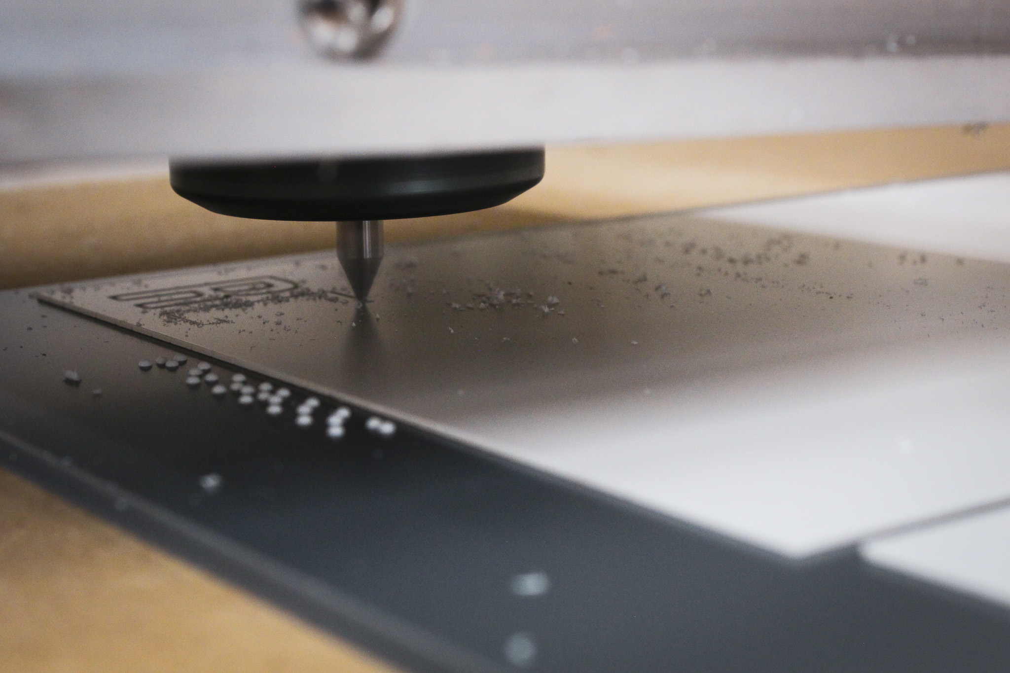 Sign Engraving in Progress